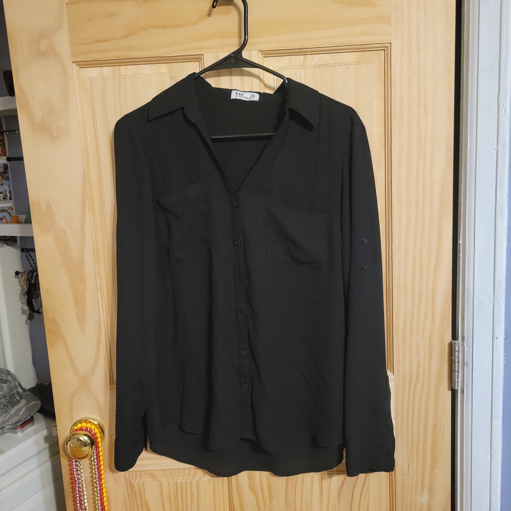 Express Black Button Down Shirt